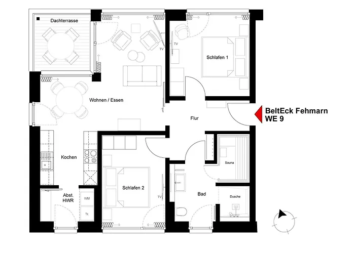 Appartement Belteck - Exklusive Mit 2 Schlafzimmern Und Meerblick